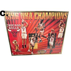 1996 NBA Champions Framed Vintage Poster